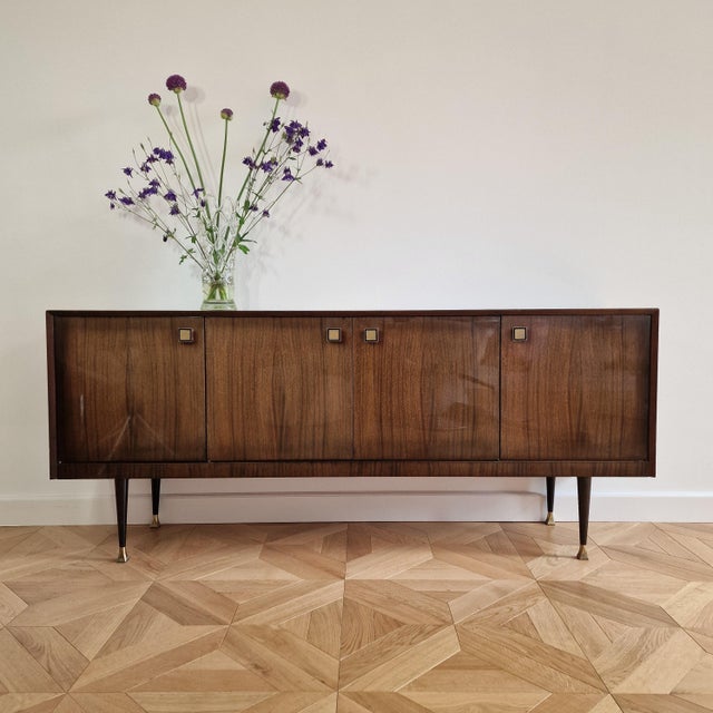 1960s Mid-Century Modern Italian Mahogany Sideboard, 1960s For Sale - Image 5 of 18