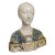 Late 19th Century Antique Angelo Minghetti Majolica Italian Woman Bust After Francesco Laurana For Sale