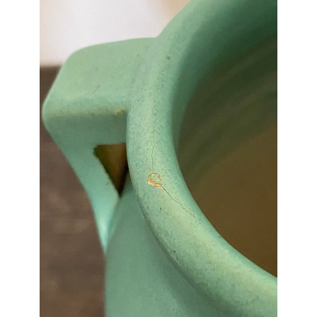 Ceramic Pfaltzgraff Vintage Art Pottery Turquoise Green Vase For Sale - Image 7 of 7