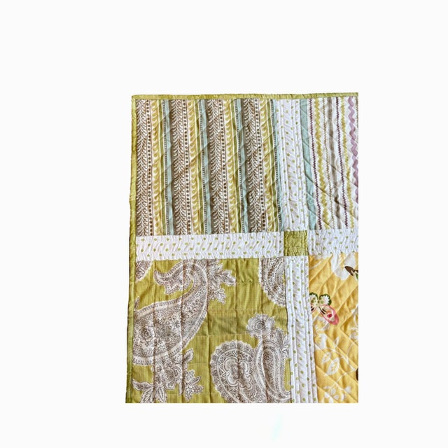 American Vintage Piedmont Quilters Guild Garden Patchwork Quilt | Cottage Summer Throw For Sale - Image 3 of 7