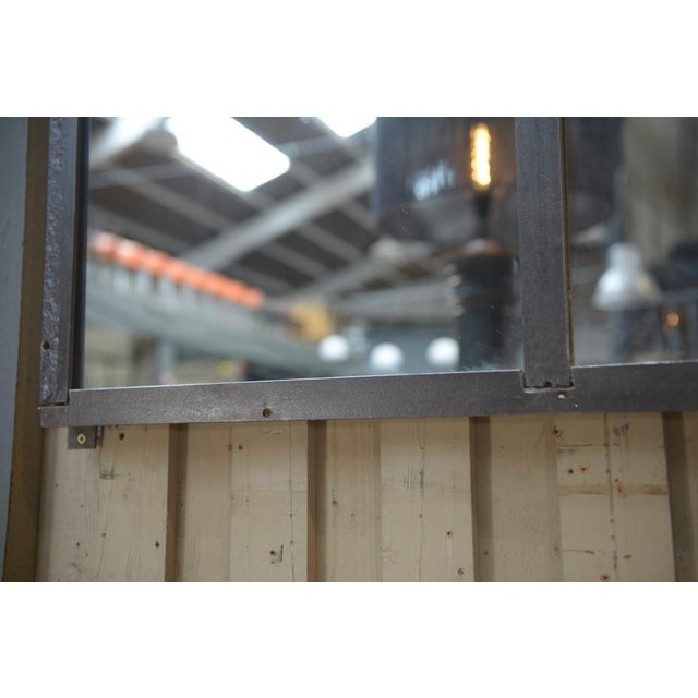 Black Industrial Rounded Metal Mirror, 1930 For Sale - Image 8 of 14