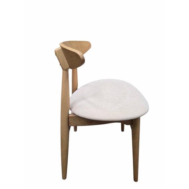 Mid 20th Century MCM Beachwood Hans Wegner Style Chair For Sale In Chicago - Image 6 of 8