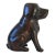 Vintage Folk Art Carved Iron Wood Dog Sculpture For Sale
