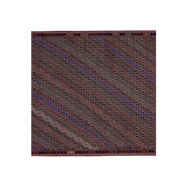 1960s Mid 20th Century Jajim Kilim With Diagonal Stripes 5'4'' X 7'9'' For Sale - Image 5 of 11