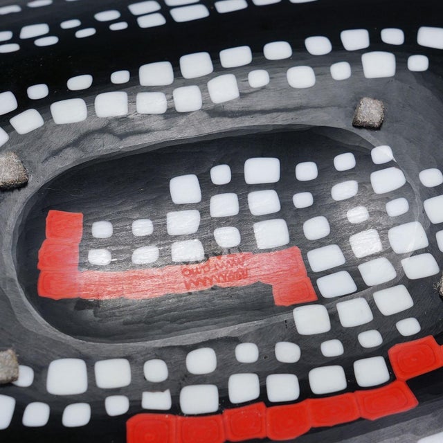 Large Murrine Plate Serpente by Carlo Scarpa for Venini Murano Ca. 1940s For Sale - Image 6 of 11