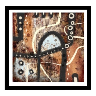 Neutral & Grungy Polyptych Grid 7 - #9 - 8x8 Abstract Painting Reproduction by Susan Olivio For Sale