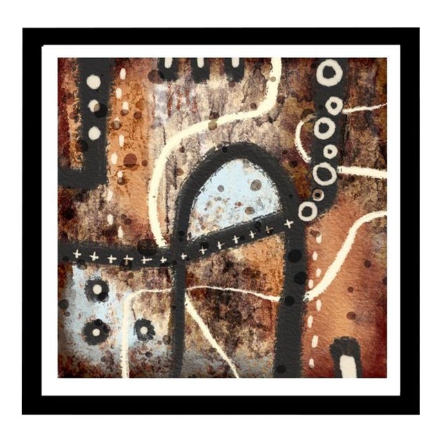 Neutral & Grungy Polyptych Grid 7 - #9 - 8x8 Abstract Painting Reproduction by Susan Olivio For Sale