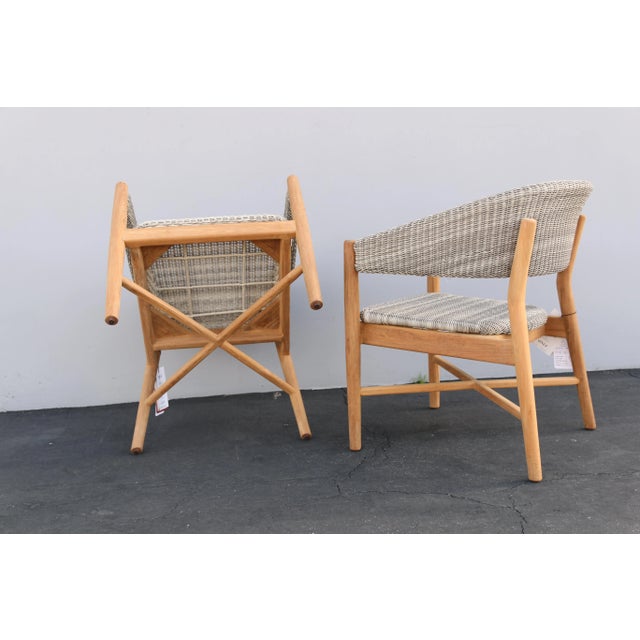 Wood Palecek Desmond Outdoor Occasional Chairs - Set of 2 For Sale - Image 7 of 7