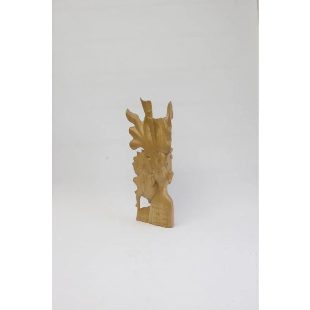 Balinese Art Deco Wooden Sculpture of a Couple, 1930s For Sale - Image 9 of 11