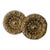 Antique 19th Century American Federal Empire Gilt Spun Brass Drapery Tie Backs - A Pair For Sale