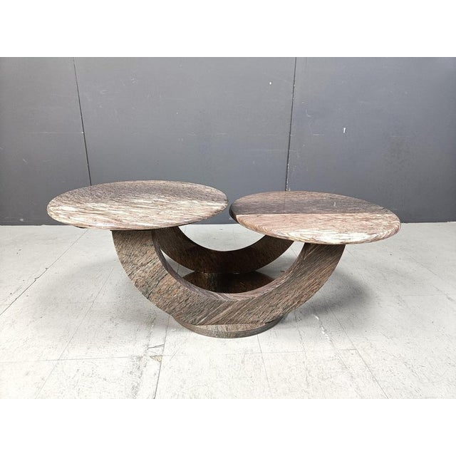 Vintage Marble 2-Tier Coffee Table, 1970s For Sale - Image 3 of 10
