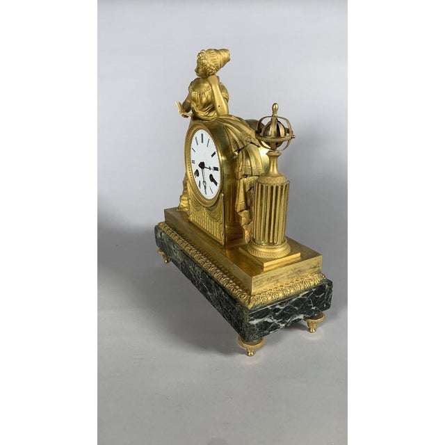 Empire or Directoire period clock depicting a woman reading, 19th century For Sale - Image 6 of 9