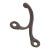 Vintage One Arm Black Cast Iron Wall Hook For Sale