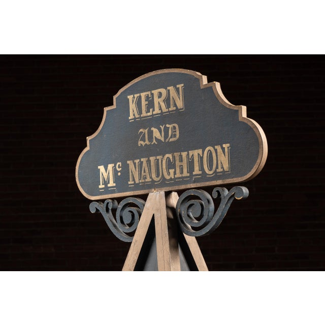Folk Art 19th Century Large Pyramidal "Kern and McNaughton" Cigar Signage For Sale - Image 3 of 6