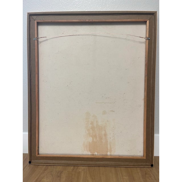 Impressionist Late 20th Century Vintage Garden With Box Oil Painting For Sale - Image 3 of 7