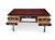 Mid 20th Century Hollywood Regency Ebonized Desk With Cognac Leather Top by Sligh-Lowry For Sale - Image 17 of 17
