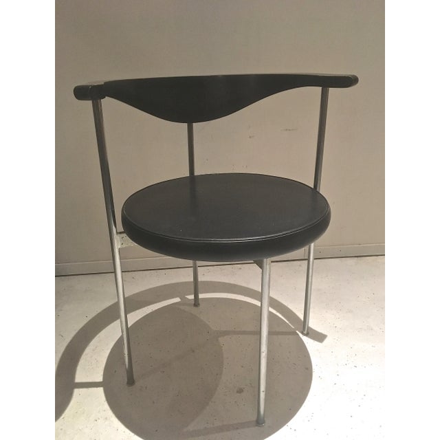 Black Chair by Frederik Sieck for Fritz Hansen, 1960s For Sale - Image 8 of 8
