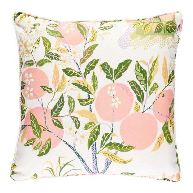Schumacher Citrus Garden Indoor/Outdoor 18" Pillow in Garden For Sale