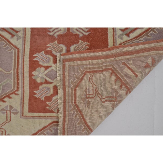 Tan 1950s Small Decorative Wool Carpet For Sale - Image 8 of 10