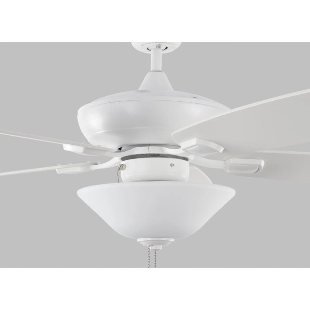 Transitional Generation Lighting 52" Colony Max Plus in Matte White For Sale - Image 3 of 4