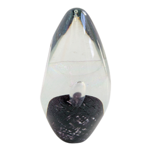 Signed Robert Eickholt Iridescent Handblown Art Glass Paperweight – 6"