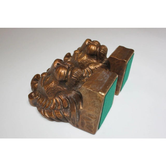 Pair of Mid-Century Modern Gold "Lion" Bookends For Sale - Image 12 of 12