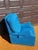 Make room for a little retro drama! This vintage TV Strato Lounger by Futorian is upholstered in a spectacular peacock-...