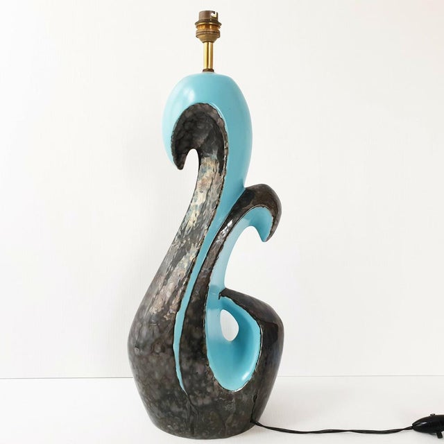 Good overall condition. Height 53 cm. Length 20 cm. Width 14 cm. Works perfectly, new plug. Very beautiful lamp. French...