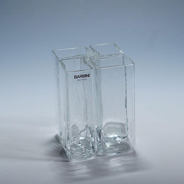 Alfredo Barbini Murano Art Glass Vase 1971 A vintage Murano glass vase designed and produced by Alfredo Barbini in 1971....