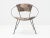 - 30"h, 20"w, 15"seat height - Mid-Century Modern iron hoop chair circa 1970s - Condition: Excellent; newly re-upholstered...