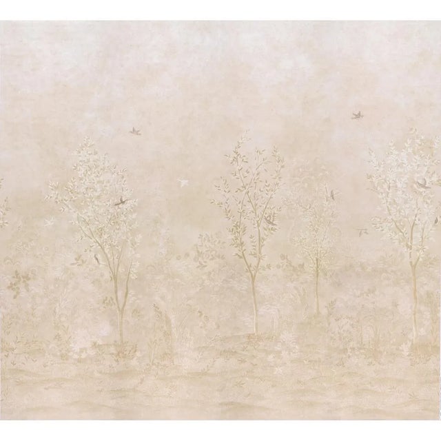 Schumacher X Colette Cosentino Sublime 4 Panel Set In Parchment For Sale