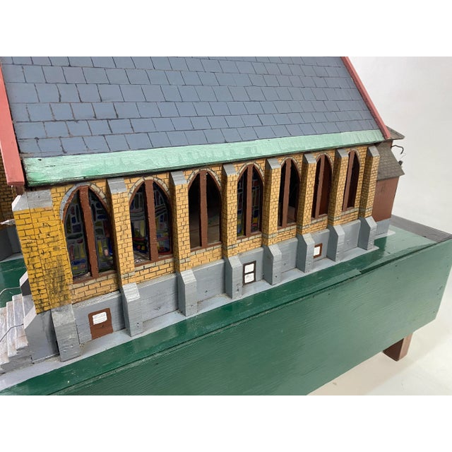 Vintage Exact Replica Wood Model-Of Old Schenectady Church For Sale In New York - Image 6 of 10