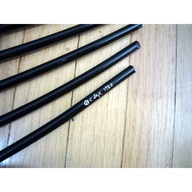 1988 Curtis Jere Music Note Hat Coat Rack Wall Sculpture, Signed | Chairish