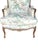 Vintage Pair of Louis XV Style Floral Upholstered Bergère Accent Chairs in English Traditional Style For Sale - Image 9 of 18