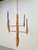 Wood Brutalist Twisted Spool Candle Chandelier in Wood, 1960s For Sale - Image 7 of 9