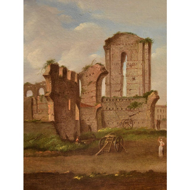Rococo Giacomo Van Lint, Roman Forum, 1750, Oil on Canvas, Framed For Sale - Image 3 of 16