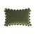 Early 21st Century Couple Bicolor Happy Cushions in White and Green Velvet from Lo Decor, Set of 2 For Sale - Image 5 of 7