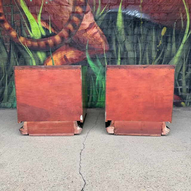 Mid 20th Century Pair of James Mont Style Nightstands Mid Century Modern For Sale - Image 5 of 12