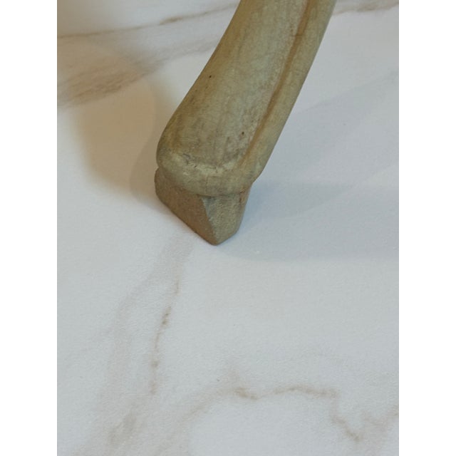 Vintage French Louis XV Style Wooden Stool / Vanity Stool With Caned Seat For Sale - Image 17 of 17