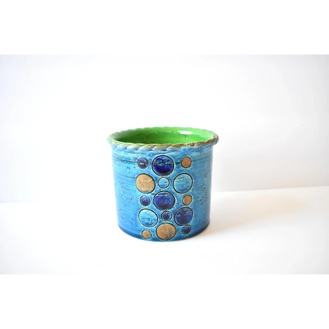 Mid-Century Aldo Londi for Bitossi Rimini Blue Planter Pot Cachepot For Sale In San Francisco - Image 6 of 12