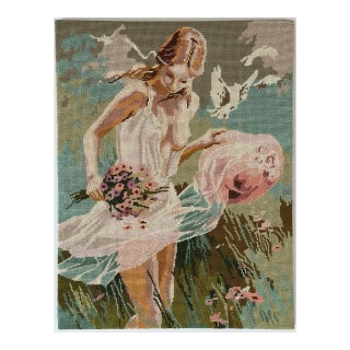 Finished “Libertine” Needlepoint (Unframed). For Sale