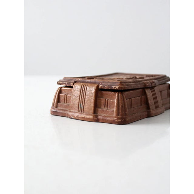Vintage Syroco Style Cigarette Box For Sale - Image 4 of 6