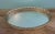 Vintage Metal Filigree Large Oval Mirror Vanity Tray Brass Finish For Sale - Image 17 of 18