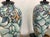 Pair of Art Nouveau Floral Cloisonné-Style Ceramic Table Lamps With Hollywood Provenance For Sale - Image 4 of 4