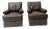 Vintage Brown Leather Chairs, 1970s, Set of 2 For Sale