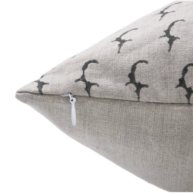 Modern Fabdivine Handmade Pillow Cover 22x22 Inch With Block Print- Ankush For Sale - Image 3 of 9