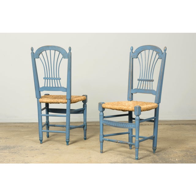 Set of Six French Louis XVI Style Dining Chairs, Painted Wood, 1900 For Sale In New York - Image 6 of 18