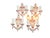 Markel Corporation 1920s Wall Sconces Ivory Cream White and Red With Gold Colored Highlights Two Light Candle Sconces Restored - Set of 4 For Sale - Image 4 of 13