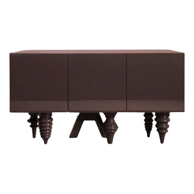 Multileg Sideboard Lacquered in Brown by Jaime Hayon for BD Barcelona For Sale