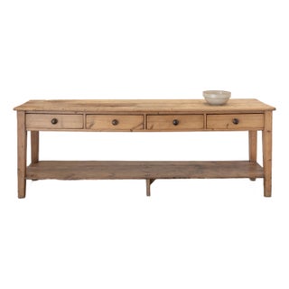 Impressive Antique English Pine Pot Board Dresser Base - Circa 1850 For Sale